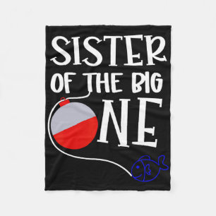 O-fish-ally One Sister Of The Big One Birthday Boy Fleece Blanket