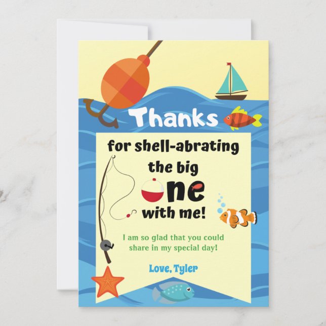 O-Fish-ally One Thank You Card (Front)