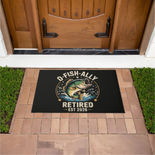 O-Fish-Ally Retired 2026 Fisherman Fishing Doormat