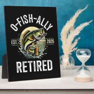O-Fish-Ally Retired 2026 Fisherman Fishing Plaque