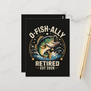 O-Fish-Ally Retired 2026 Fisherman Fishing  Postcard