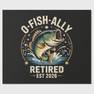 O-Fish-Ally Retired 2026 Fisherman Fishing Wrapping Paper