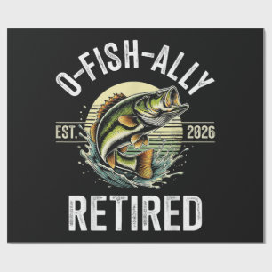 O-Fish-Ally Retired 2026 Fisherman Fishing Wrapping Paper