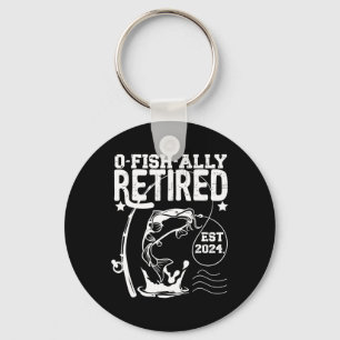 O-fish-ally Retired Since 2024 Retirement Fishing Key Ring