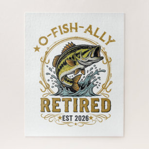 O Fish Ally Retired Since 2026 Fishing Retirement Jigsaw Puzzle