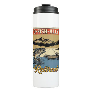 O-Fish-Ally Retired Vintage Fishing Shirt Design_1 Thermal Tumbler