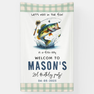 O-Fish-Ally Two Fishing 2nd Birthday Banner