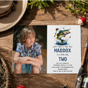 O-Fish-Ally Two Fishing 2nd Birthday Invitation