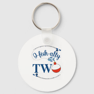 O-fish-ally Two Fishing Boy Second Birthday Ofisha Key Ring