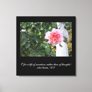 O for a life of sensations (Keats quote) Canvas Print
