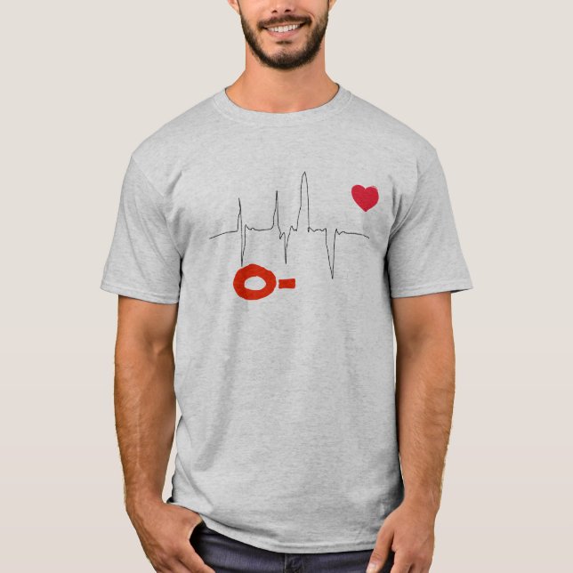 O- Funky Blood Type Heart Rate Top (Front)