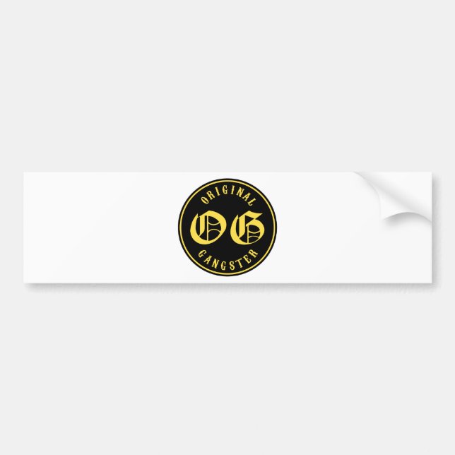 O.G. Original Gangster Bumper Sticker (Front)