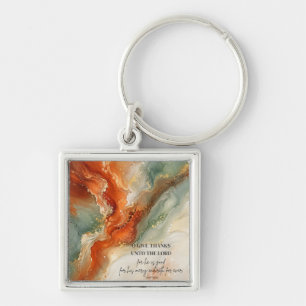 O GIVE THANKS UNTO THE LORD  Thanksgiving Gift Key Ring