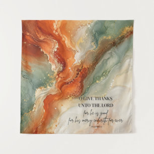 O GIVE THANKS UNTO THE LORD  Thanksgiving Gift Tapestry