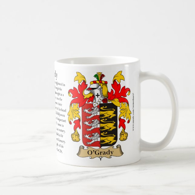O’Grady, the Origin, the Meaning and the Crest Coffee Mug (Right)