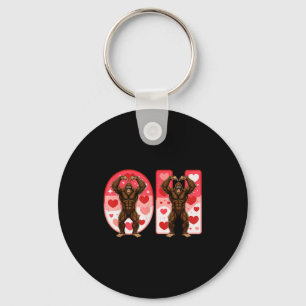 O-h Couples Matching Funny Bigfoot In Midwestern V Key Ring