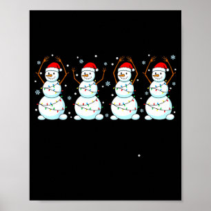 O-h-i-o Christmas Snowman Ohio Vintage And Midwest Poster