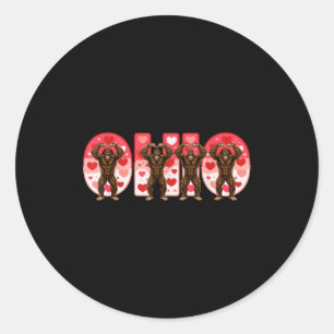 O-h-i-o Funny Bigfoot Ohio In Midwestern Valentine Classic Round Sticker