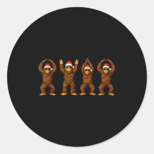 O-h-i-o Funny Bigfoot Ohio Vintage And Sasquatch C Classic Round Sticker