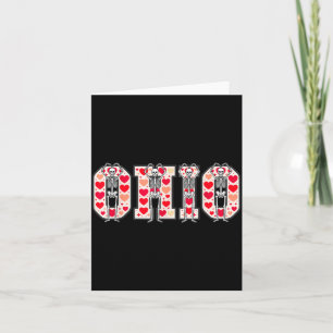 O-h-i-o Funny Skeletons Ohio In Midwestern Valenti Card