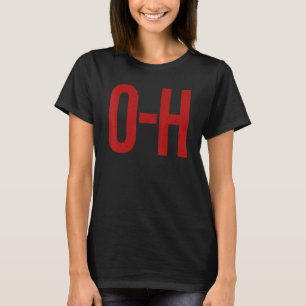 O H Matching Ohio Couples  Football Sports Vintage T-Shirt