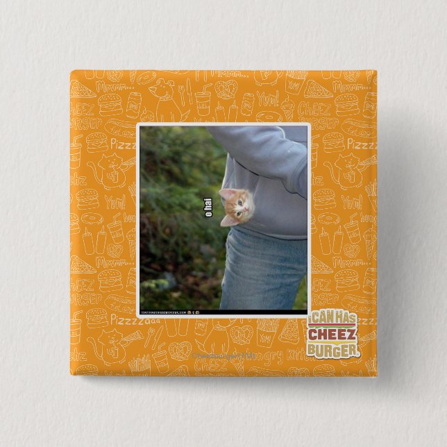 O hai 15 cm square badge (Front)