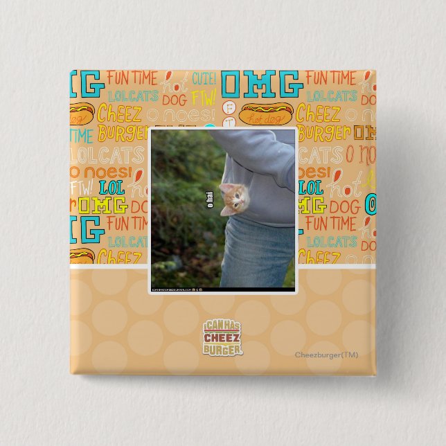 O hai 15 cm square badge (Front)