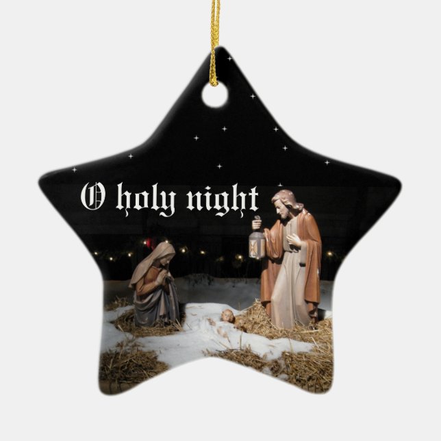 O Holy Night Ceramic Tree Decoration (Front)