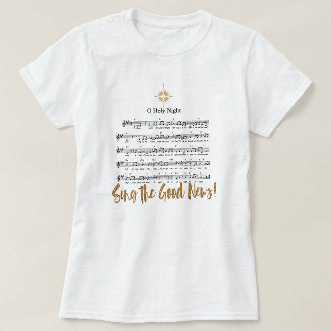 O HOLY NIGHT Christian Hymn Women's Christmas  T-Shirt (Design Front)