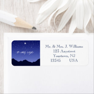 O Holy Night Christmas Address Labels