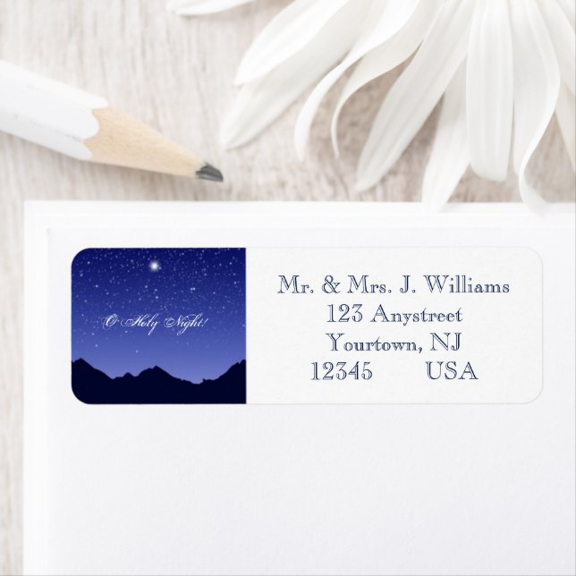 O Holy Night Christmas Address Labels (Insitu)