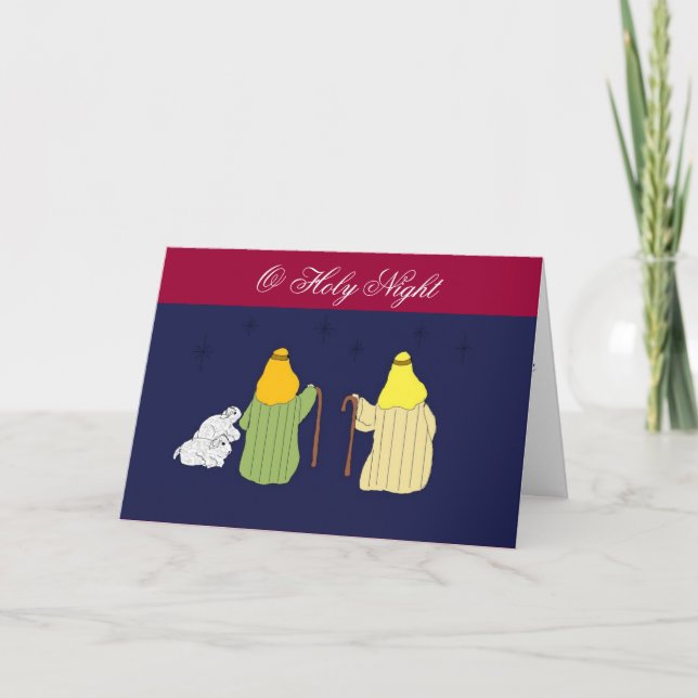 O Holy Night - Christmas Holiday Card (Front)