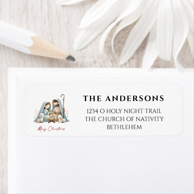 O Holy Night Christmas Nativity Scene Address (Insitu)