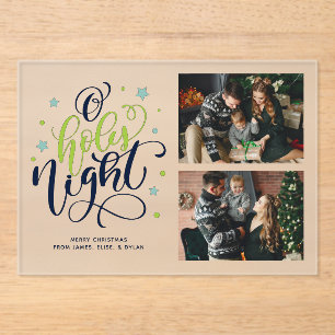 "O Holy Night" Christmas Photo Acrylic Invitations