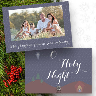 O Holy Night Christmas Photo Holiday Card