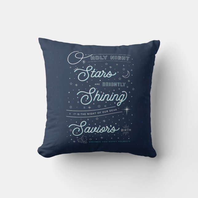 O' HOLY NIGHT / Christmas Pillow (Front)