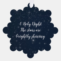 O Holy Night Christmas Song Lyrics on Starry Sky