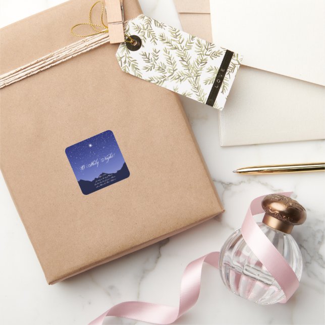 O Holy Night Christmas Sticker (Gifting)