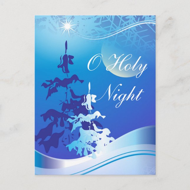 O Holy Night Custom Christmas Postcard (Front)