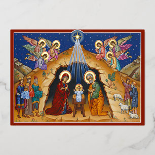 O Holy Night Foil Holiday Card