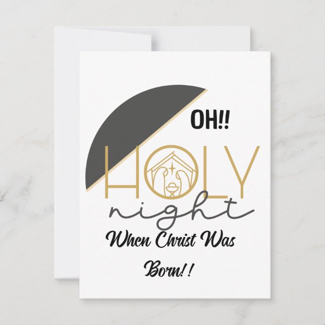 O Holy Night Holiday Card (Front)