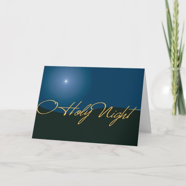 O Holy Night Holiday Card (Front)