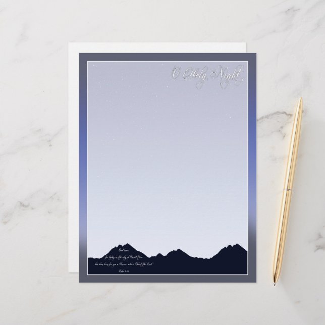 O Holy Night letterhead (Front/Back In Situ)