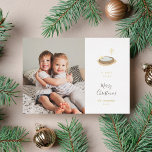 O' Holy Night Modern Nativity and Photo Christmas Foil Holiday Card<br><div class="desc">Nativity scene in Bethlehem Christmas illustration designed by Shelby Allison that can be personalised with your photo and Holiday Greeting, </div>