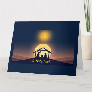 O Holy Night Nativity Christmas Card