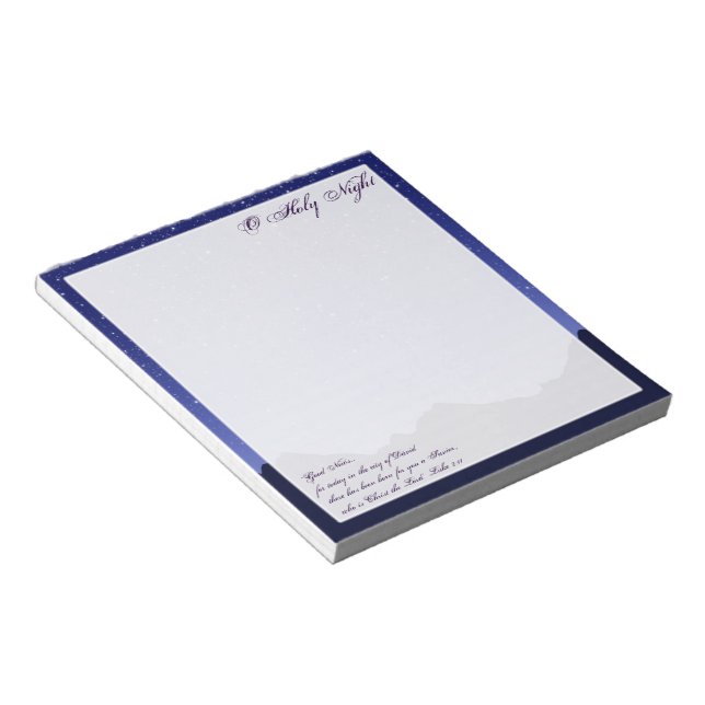 O Holy Night Note Pad (Angled)