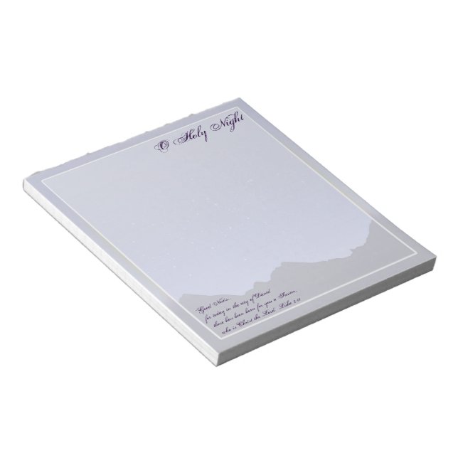 O Holy Night Note Pad (Angled)