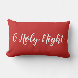 O Holy Night Red Throw Pillow