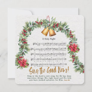 O HOLY NIGHT Religious Christmas Nativity Hymn Holiday Card