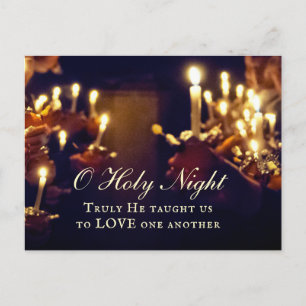 O Holy Night, Truly He taught us to Love Postcard